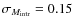 $\sigma_{M_{{\rm intr}}}=0.15$