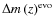 $\Delta m\left(z\right)^{{\rm evo}}$