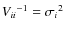 ${V_{ii}}^{-1}={\sigma_i}^2$