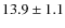 $13.9\pm1.1$