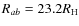 $R_{ab}=23.2 R_{\rm H}$