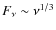 $F_{\nu}\sim \nu^{1/3}$