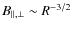 $B_{\Vert, \bot}\sim R^{-3/2}$