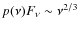$p(\nu)F_{\nu}\sim \nu^{2/3}$
