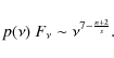 \begin{displaymath}p(\nu)~F_{\nu}\sim \nu^{7-\frac{n+2}{s}}.
\end{displaymath}
