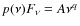 $p(\nu)F_{\nu}=A\nu^{q}$