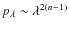 $p_{\lambda}\sim \lambda^{2(n-1)}$