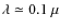 $\lambda \simeq 0.1~\mu$
