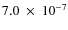 $7.0~\times~10^{-7}$