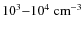 $10^3{-}10^4~\rm {cm}^{-3}$