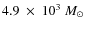 $4.9~\times~10^3~M_{\odot}$