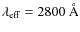 $\lambda_{{\rm eff}}=2800~\AA$