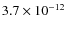 $3.7\times10^{-12}$