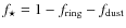 $f_{\star} = 1 - f_{\rm ring} - f_{\rm dust}$