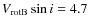 $V_{\rm rotB} \sin i = 4.7$
