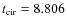 $t_{\rm cir}=8.806$