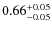 $\rm0.66^{+0.05}_{-0.05}$