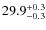 $29.9^{\rm +0.3}_{-0.3}$