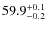 $59.9^{\rm +0.1}_{-0.2}$