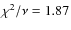 $\chi^{2}/\nu=1.87$