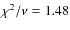$\chi^{2}/\nu=1.48$