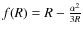 $f(R)=R-\frac{\alpha^2}{3R}$