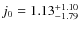 $j_0=1.13^{+\rm 1.10}_{-1.79}$
