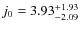 $j_0=3.93^{+\rm 1.93}_{-2.09}$