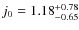 $j_0=1.18^{+\rm0.78}_{-0.65}$