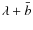 $\lambda + \bar{b}$