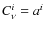 $C_{\nu}^{i} = a
^{i}$
