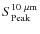 $S_{{\rm Peak}}^{\rm 10~\mu m}$