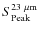 $S_{{\rm Peak}}^{23~\mu {\rm m}}$