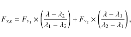 \begin{eqnarray*}F_{\nu, {\rm c}} = F_{\nu_1} \times
\left( \frac{\lambda - \l...
...left( \frac{\lambda - \lambda_1}{\lambda_2 - \lambda_1}\right),
\end{eqnarray*}