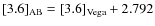 $[3.6]_{\rm AB} = [3.6]_{\rm Vega} + 2.792$