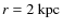$r=2~{\rm kpc}$