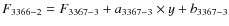 $F_{3366-2}=F_{3367-3} + a_{3367-3} \times y + b_{3367-3}$