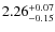 $\rm 2.26^{+0.07}_{-0.15}$