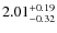 $\rm 2.01^{+0.19}_{-0.32}$