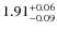 $\rm 1.91^{+0.06}_{-0.09}$