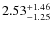 $\rm 2.53^{+1.46}_{-1.25}$