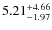 $\rm 5.21^{+4.66}_{-1.97}$