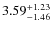 $\rm 3.59^{+1.23}_{-1.46}$