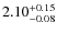 $\rm 2.10^{+0.15}_{-0.08}$