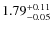 $\rm 1.79^{+0.11}_{-0.05}$