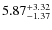 $\rm 5.87^{+3.32}_{-1.37}$
