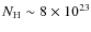 $N_{\rm H}\sim 8\times 10^{23}$