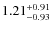 $\rm 1.21^{+0.91}_{-0.93}$