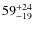 $\rm 59^{+24}_{-19}$