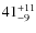 $\rm 41^{+11}_{-9}$